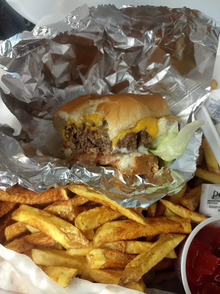 Cheeseburger and Hand Cut Fries