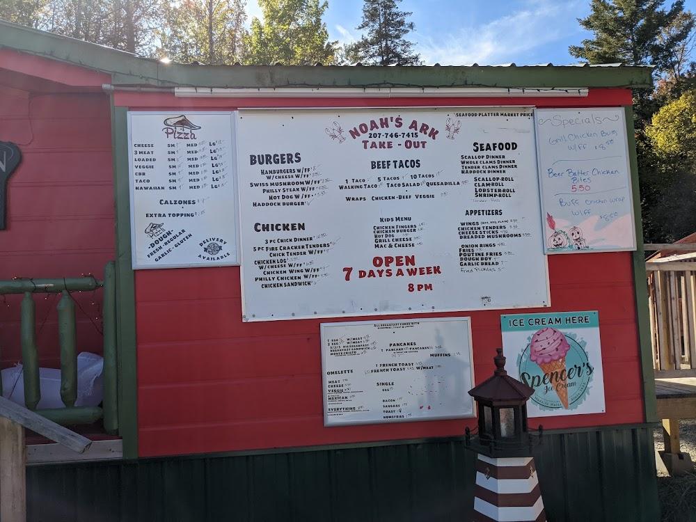 Noah's Ark Food & Ice Cream Menu image 2